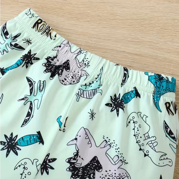 Dinosaur Full Body Print T-shirt & Short Set. Cool Outfit for Boys in Summer - Picture 5 of 6